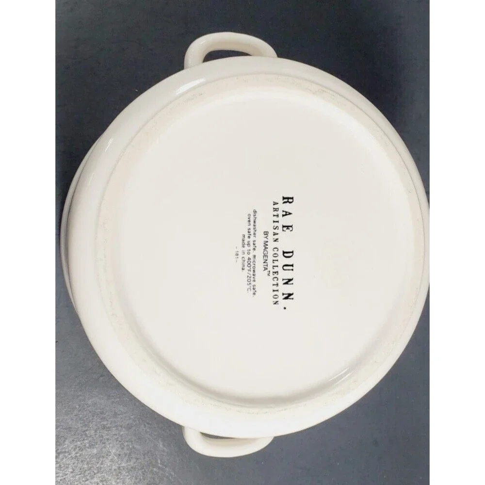 New Rae Dunn Souffle Baking Dish with Handles Artisan by Magenta Farmhouse Style